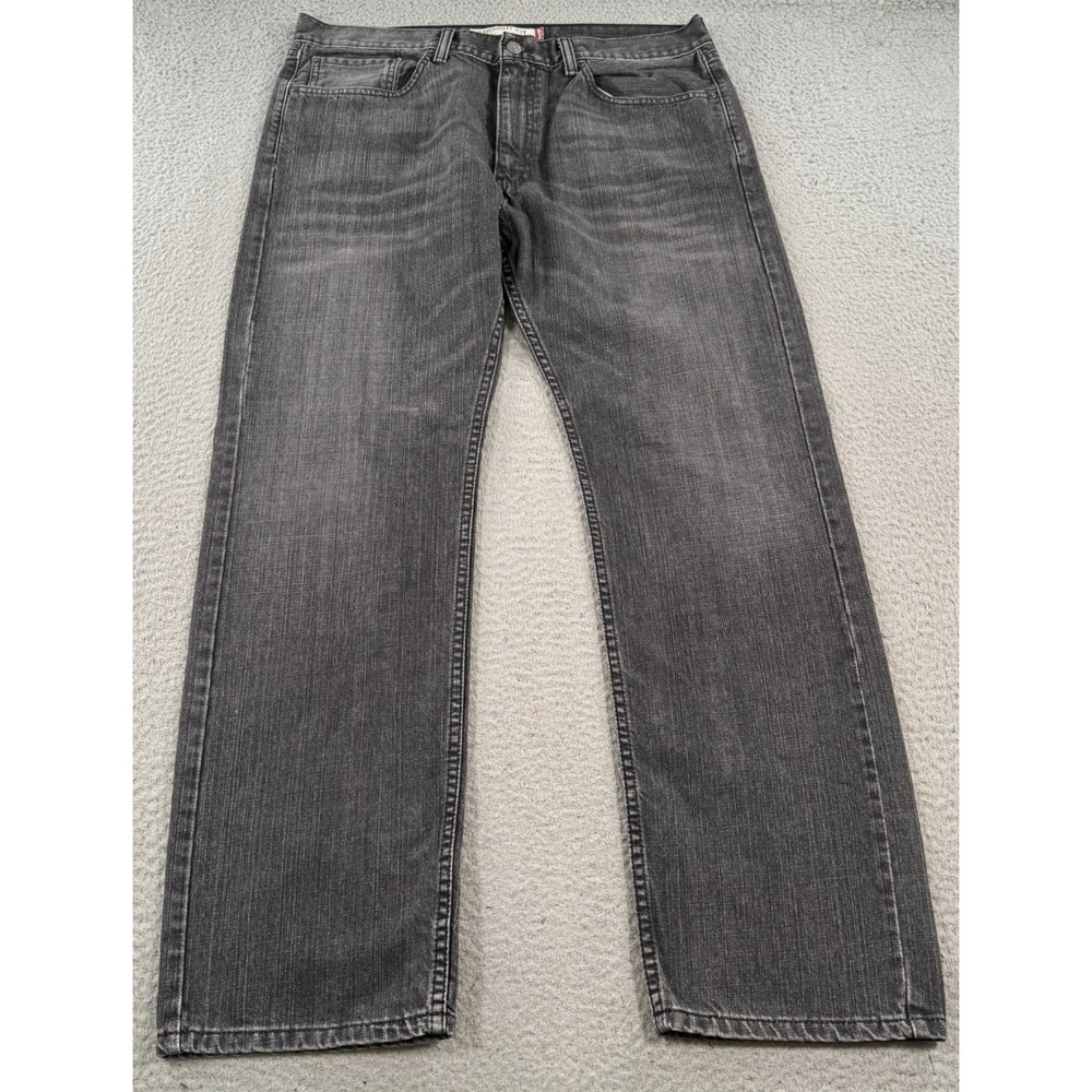 Vintage Levis 505‎ Jeans Men's 36x30 Black Denim Straight Leg Faded Travel